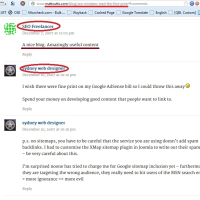 commercial anchor text (money keyword) on a blog comment at mattcutts.com